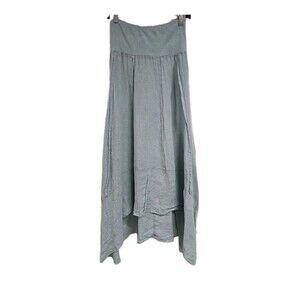 Meo Meli Made 100% Linen Bohemian Hippie Maxi Skirt Made In Italy Women’s Sz S/M